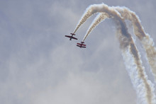 Two Planes Performing In An Air Show
