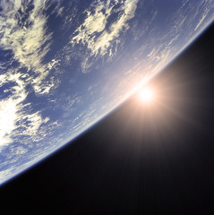 Wall Mural - earth and sun