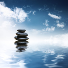 Zen Stones Over Water