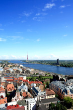 Panorama View Of Riga, Capital Of Latvia