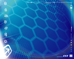 Poster - Abstract technology background. Vector layered.