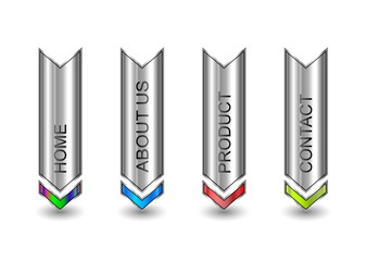 Wall Mural - Editable website vector buttons