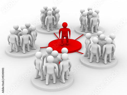 conceptual image of the leader. Isolated 3D image