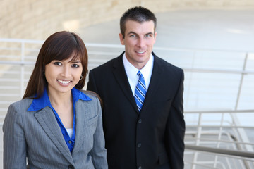 Poster - Business Team on Stairs