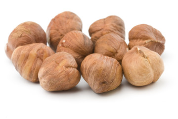 Wall Mural - peeled hazelnuts