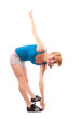 © Xalanx - Blonde girl doing fitness, isolated on white