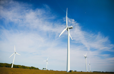 Wind turbines farm