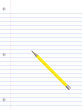 Notebook paper and pencil