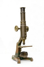 Antique Microscope With Clipping Path