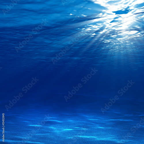 Foto-Flächenvorhang ohne Schienensystem - Underwater Light (von Strezh)