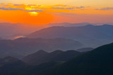 Fototapeta Natura - Sunset over mountails