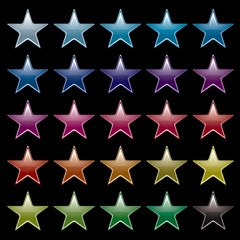 Wall Mural - star rainbow black