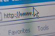 Closeup of internet url address