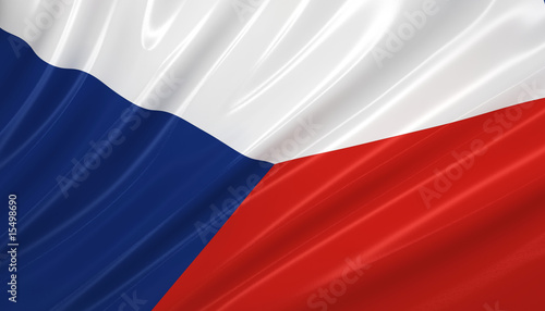 Flag of Czech Republic . Flag series. Poster Mural XXL