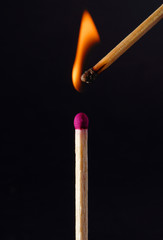 Lighted matches