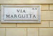 Roma, via Margutta, targa in marmo
