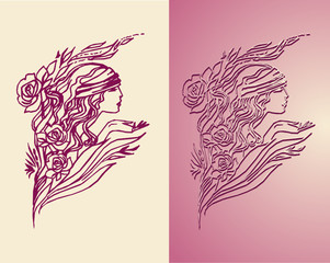 women, symbol, vector picture, illustration