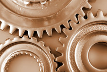 Closeup Of Three Gears