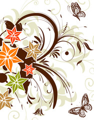 Sticker - Flower background