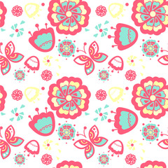 Canvas Print - floral pattern vector
