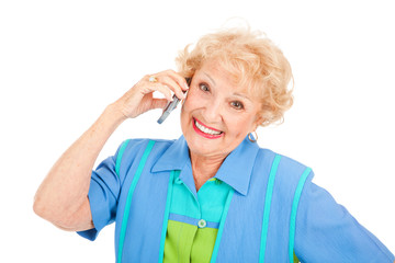 Wall Mural - Happy Senior Lady on Cellphone