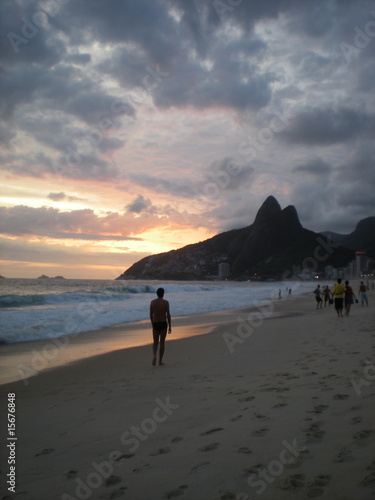 Plage Dipanema Rio De Janeiro Brésil Buy This Stock