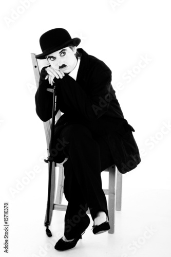 Plakat na papierze fotorealistycznym Charles Chaplin