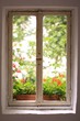 canvas print picture - Fenster zum Garten