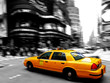 canvas print picture - Taxi at times square