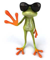 Sticker - Grenouille avec des lunettes de soleil