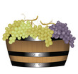 Barrel of grapes.