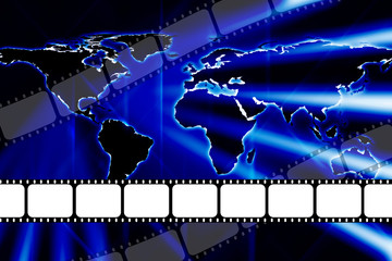 World class movie film reel strip