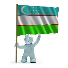 Wall Mural - usbekistan flagge