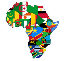 Africa Political Map Flags