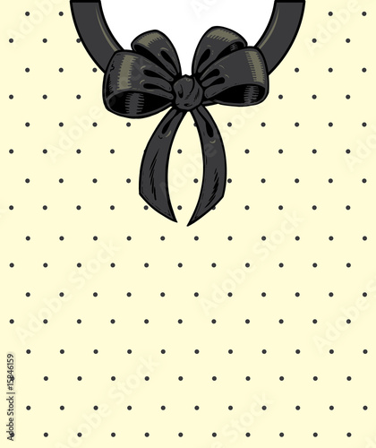 Naklejka samoprzylepna Eleganckie kropki i wstążki na ilustracji szczegółowo koszula