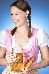 Wall Mural - Happy Bavarian Girl