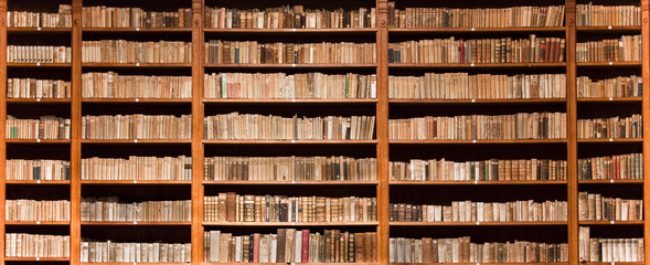 old books in a old library