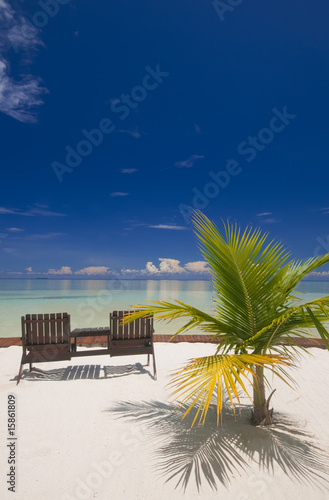 Foto-PVC Boden - Perfect tropical island relaxation. (von AHMAD FAIZAL YAHYA)