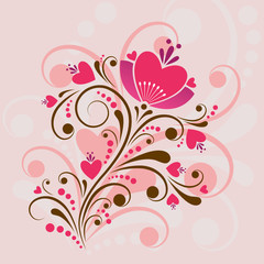 Canvas Print - beautiful floral design