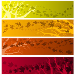 Wall Mural - autumn banners horizontal