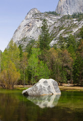 Wall Mural - Clear lake in Yosemite National Park