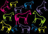 Fototapeta Konie - colour horse