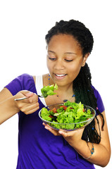 Poster - Girl having salad