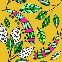 Canvas Print - floral seamless pattern