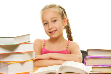 Wall Mural - Happy schoolgirl