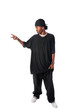 © Ni23 - Cool young hip-hop man on white background