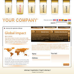 Wall Mural - Vector editable website template