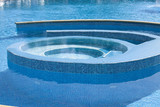 Fototapeta  - Empty swimming pool  bright solar day