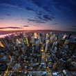Leinwanddruck Bild - Manhattan at sunset