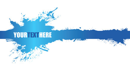 blue banner splash
